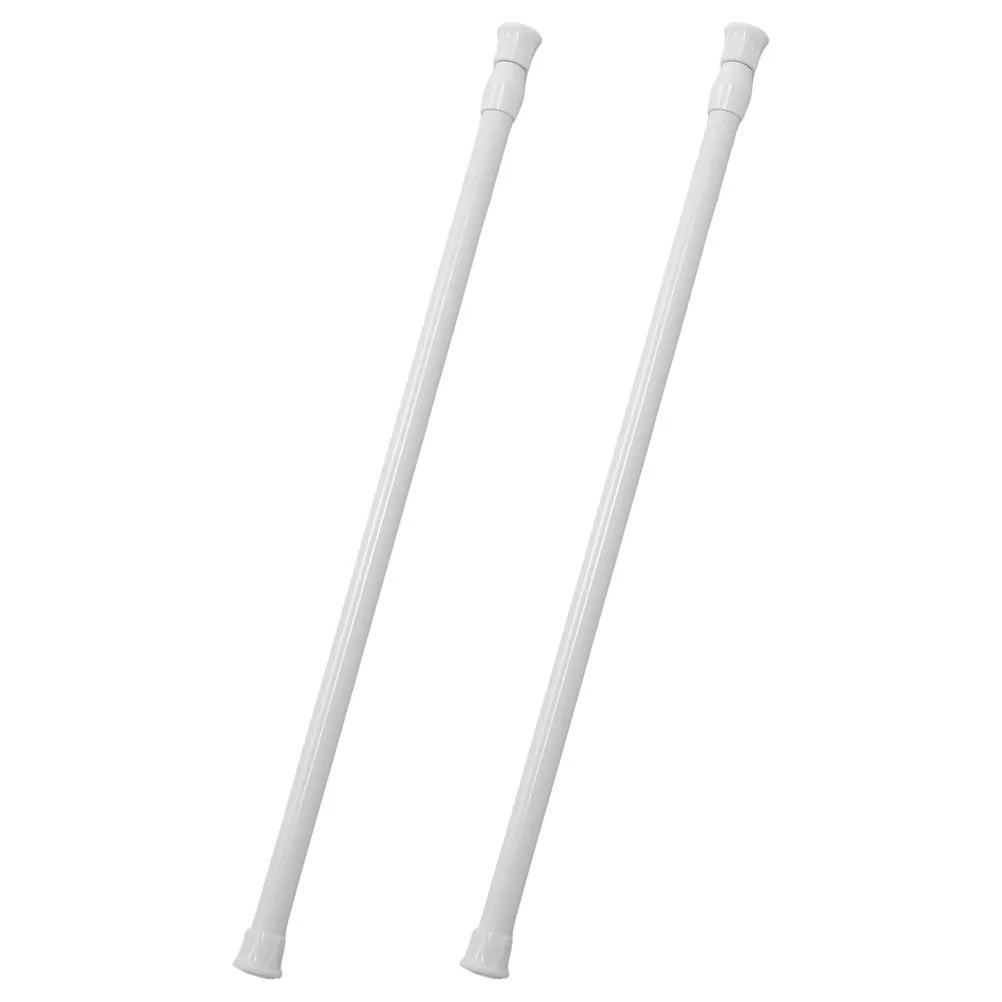 

2pcs Iron Telescopic Curtain Rod No-Drill Mini Telescopic Rods For Shower Curtains Hanger Adjustable Iron Curtain Sticks