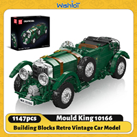Mould King 10166 Green Retro Vintage Car Building Blocks Classic Blower Vintage Car Model Assembly Toy Kids Adults Gift 1147PCS