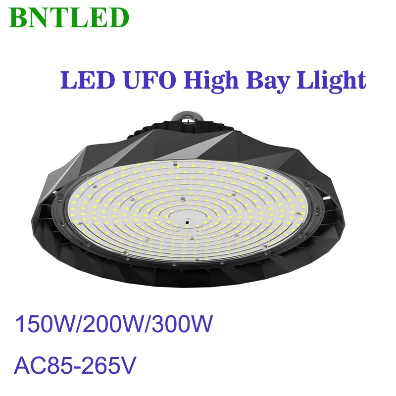 150 واط 200 واط 300 واط LED UFO أضواء خليج عالية مقاوم للماء السوق التجارية مستودع المرآب الإضاءة الصناعية محطة الوقود الإضاءة
