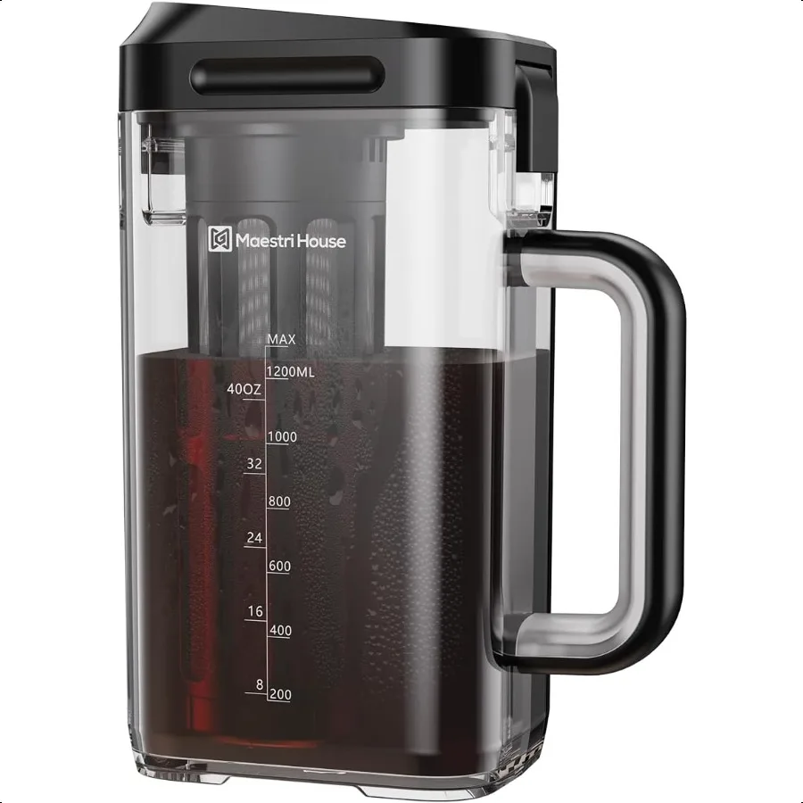 

Cold Brew Coffee Maker Iced Tea and Coffee Maker Space Saving 100 LeakProof
