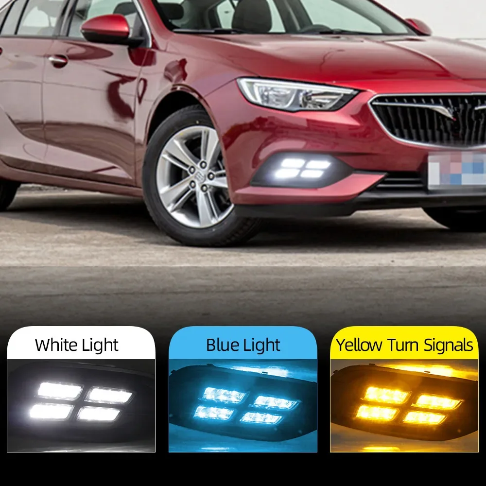 New！ For Opel Insignia Grand Sport 2017 2018 Turn Yellow Signal Relay Waterproof Car DRL 12V LED Daytime Running Light Daylight