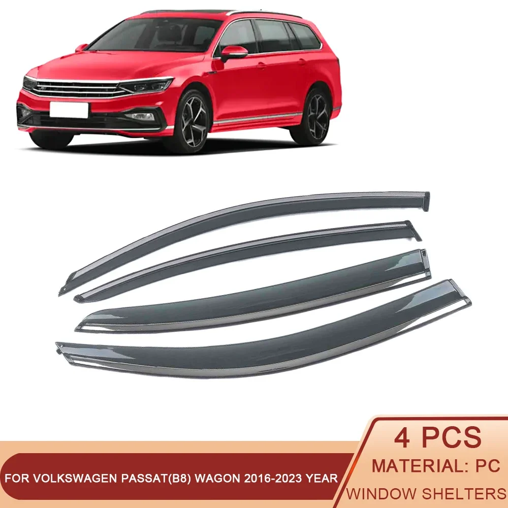 

For Volkswagen Passat(B8) Wagon 2016-2023 Car Window Sun Rain Shade Visors Shield Shelter Protector Sticker Exterior Accessories