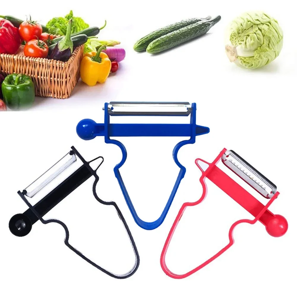 3 Pcs/Set Magic Trio Peeler Slicer Shredder Julienne Cutter Peel Stainless Steel Vegetable Blade Zesters Kitchen Tools Dropship