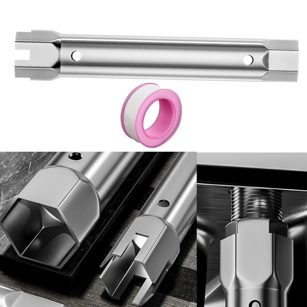 Compact Plumbing Wrench Drain Installation Compact Hollow Design Effortless Operation Rust Resistant Wear Resistance