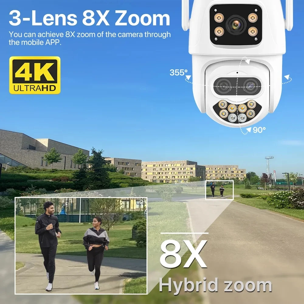 Picture 5: 9MP 8CH Wifi NVR Security Camera Kit 4CH Wireless Outdoor 8x Zoom 7-inch LCD CCTV System With Night Vision Function