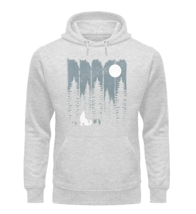 

WOLF IN THE FOREST Hoodie Animal Pattern Print Tops Autumn and Winter Women's Sweater Jacket Loose Fashion Student Hoodie