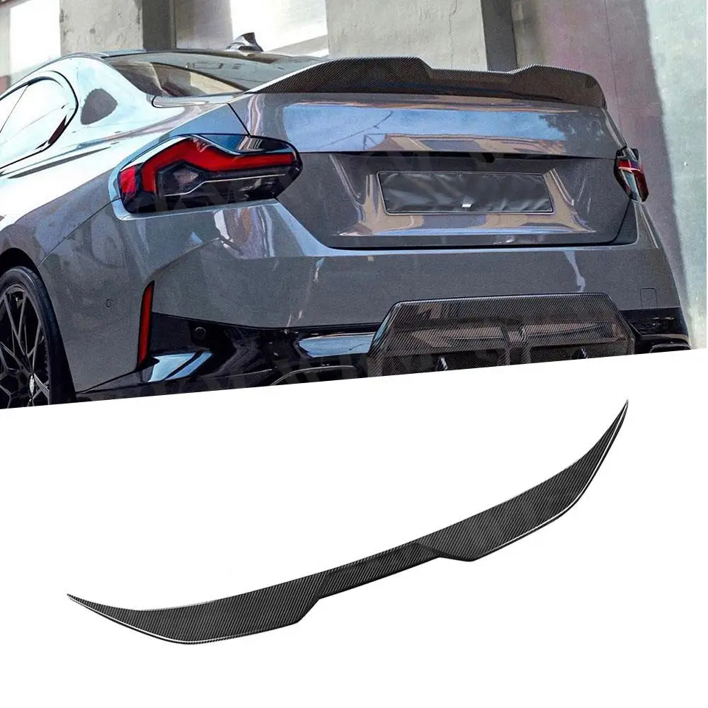 

Dry Carbon Fiber Car Rear Trunk Spoiler Wing Body Kits for BMW 2 Series G42 M235i M240i Coupe 2022 + FRP