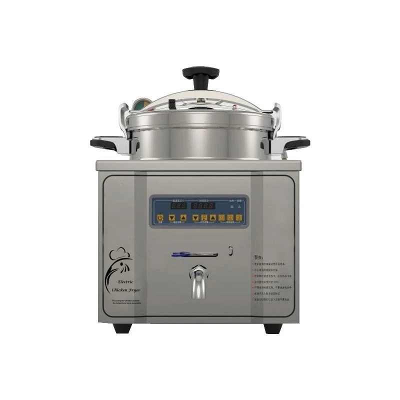 22L Tabletop Electric Pressure Fryer, Stainless Steel Single Tank Commercial Fried Chicken Deep Fryer