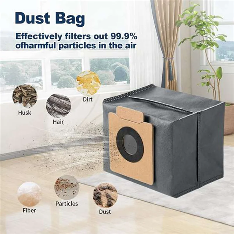 Aksesori Pengganti SANQ untuk Eufy X10 Pro Omni Bagian Vakum Sikat Utama Kain Pel Sikat Samping Kantong Debu Filter HEPA