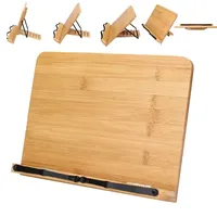 Bookends Jumon Bamboo Reading Desk Holder Sturdy Bookstand Textbooks Lightweight Portable Adjustable Book Cookbook Stand