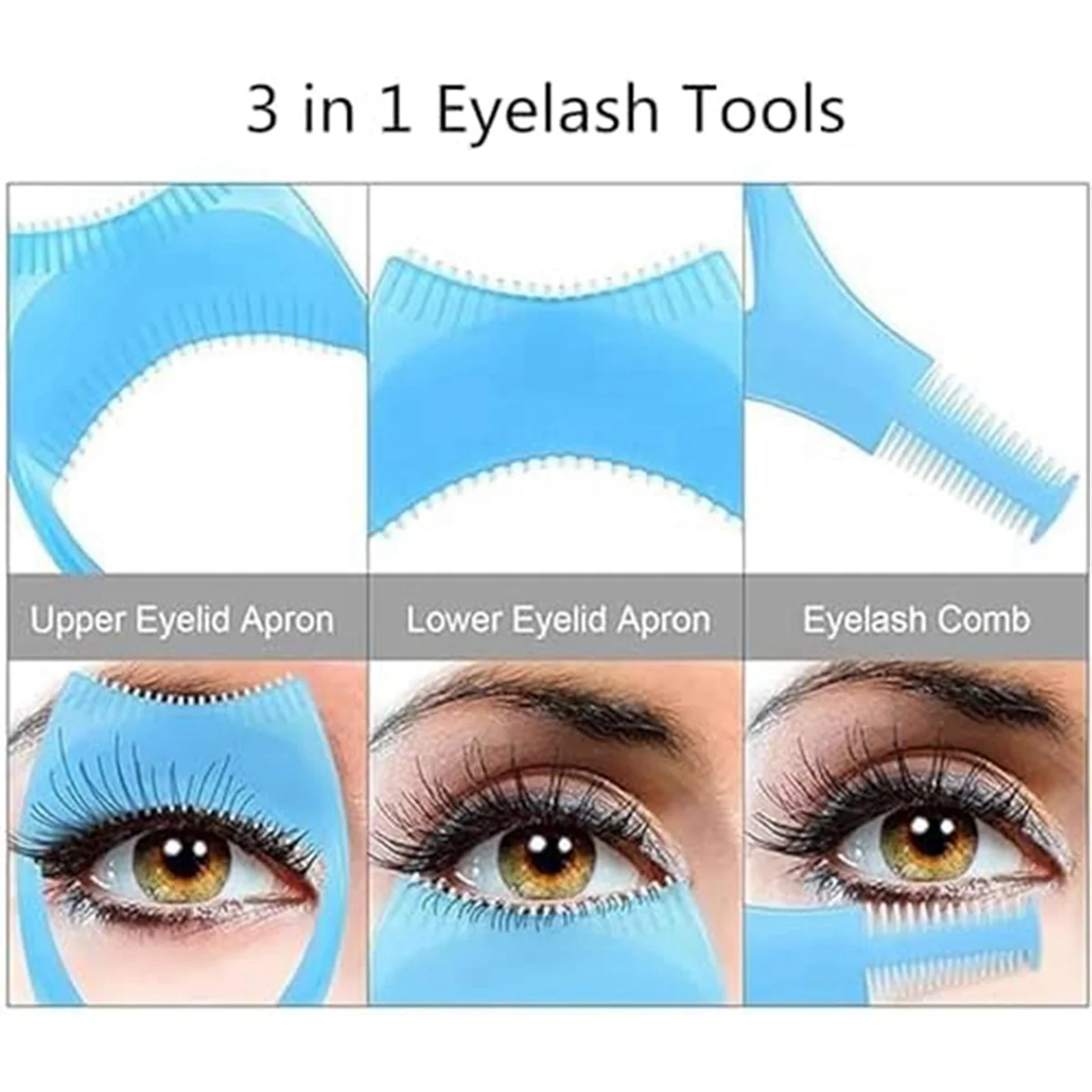 Eyelashes Tools Mascara Shield Applicator ,Eyelash Tool Upper Lower Eye Lash Mascara Guard Applicator Blue