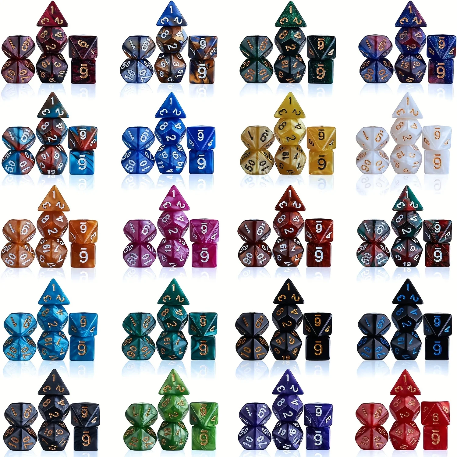 28 Buah Set Dadu Polihedral DN - Dice Set Polyhedral ulasan dan harga