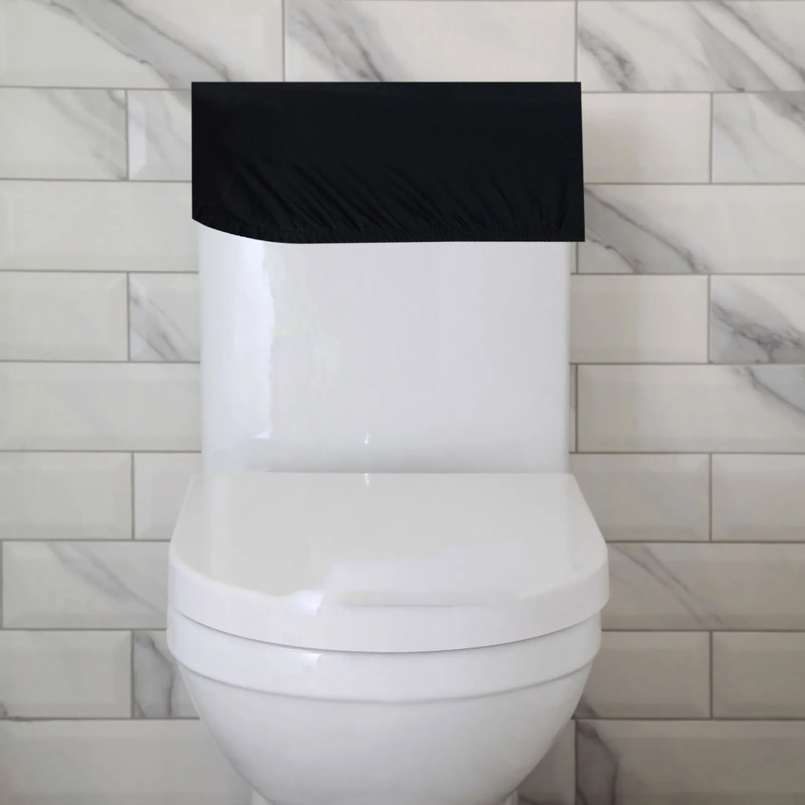 

Black Toilet Tank Cover Universal Replacement Washable Toilet Lid Cover Accessories Bathroom Decor Dirt Barrier Protection