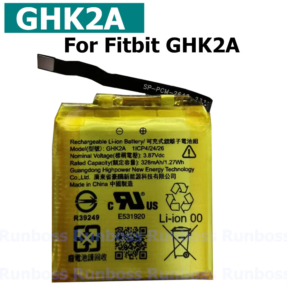 

328mAh 3.87V Battery For Fitbit GHK2A Smart Watch