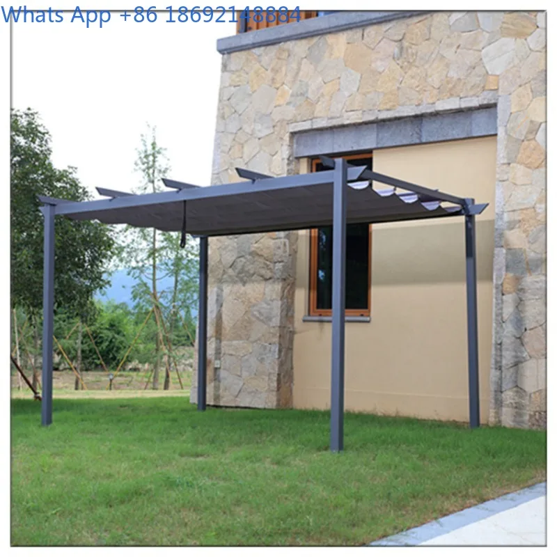 

Outdoor Pavilion Grape Trellis Aluminum Alloy Garden Courtyard Climbing Vine Grape Trellis Sunshade Outdoor Tent Rainproof