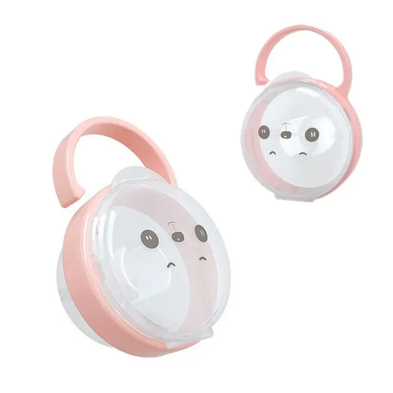 Baby Pacifier Box Pacifier Clip Safe PP Plastic Soother Container Holder Box Portable Cartoon Pacifier Storage Box Nipple Case