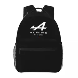 Terrific Alpine F1 Team Design Student School Bookbag Canvas Daypack Elementary High College Travel Bags 16in