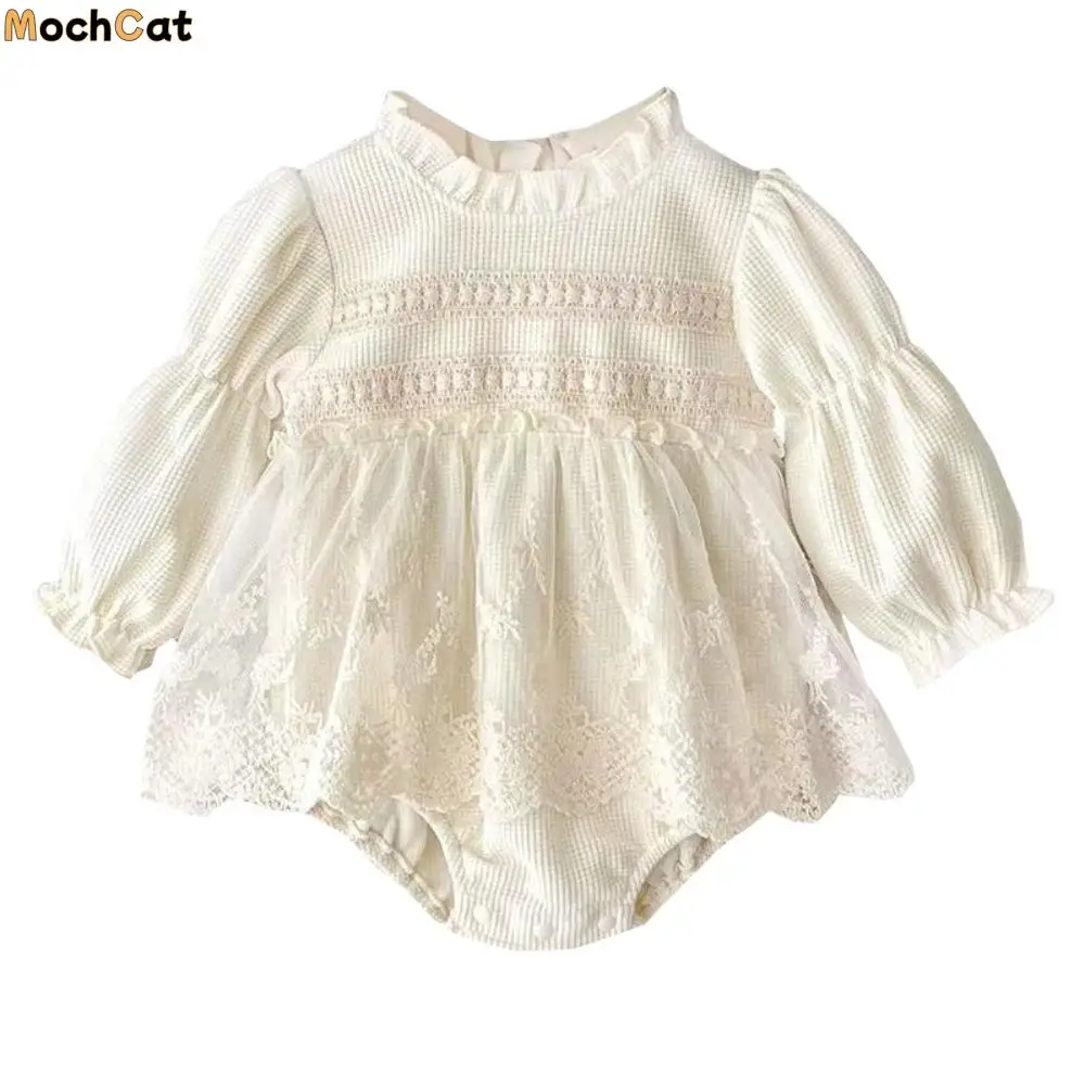 

Casual Outfit Lace Ruffle Baby Jumper Dress Fluffly Infant Romper Toddle Jumpsuit Sweet Bodysuit Newborn Shorts Climb Suit Gifts