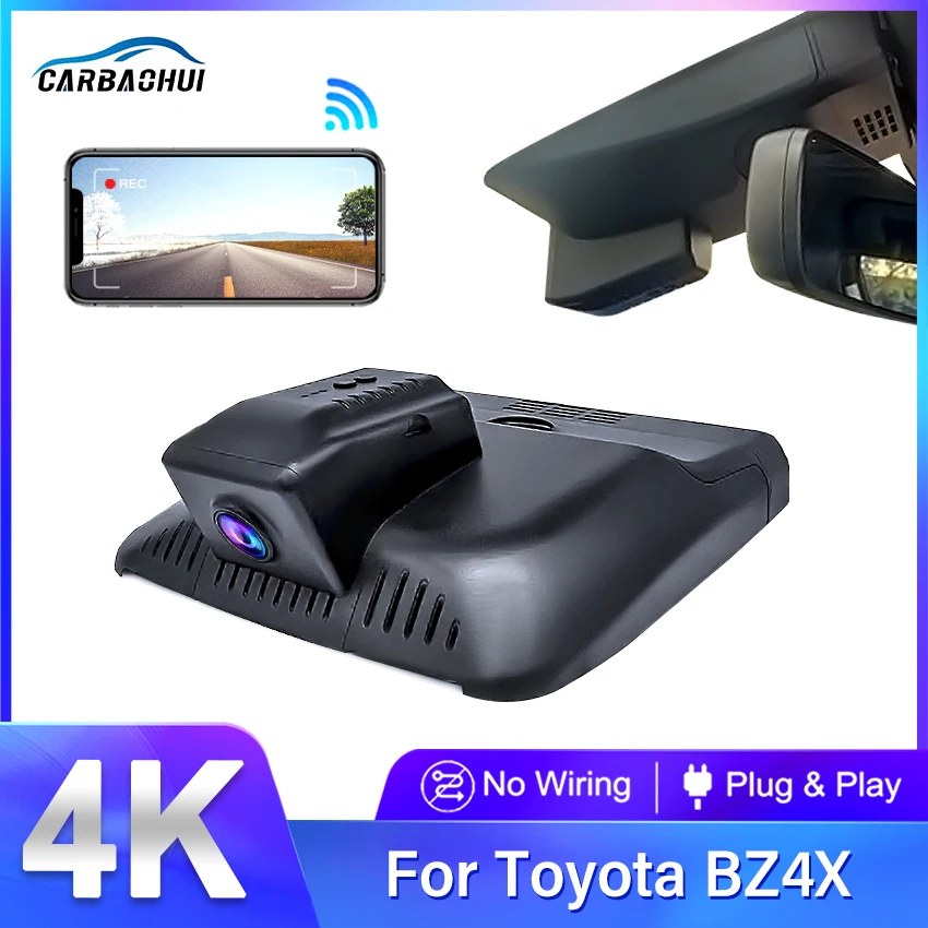 

For Toyota BZ4X 2022 2023 Front and Rear 4K Dash Cam for Car Camera Recorder Dashcam WIFI Car Dvr Recording Devices Accessories