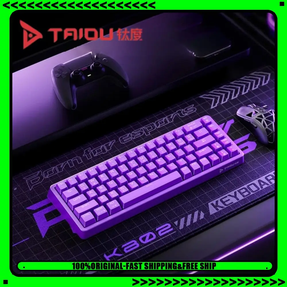 TAIDU KB02 اللاسلكية ثلاثة وضع 68 مفاتيح لوحة المفاتيح الميكانيكية الساخن مبادلة بلوتوث طوقا RGB ضوء الألعاب Offcie متعددة الوظائف هدية #1