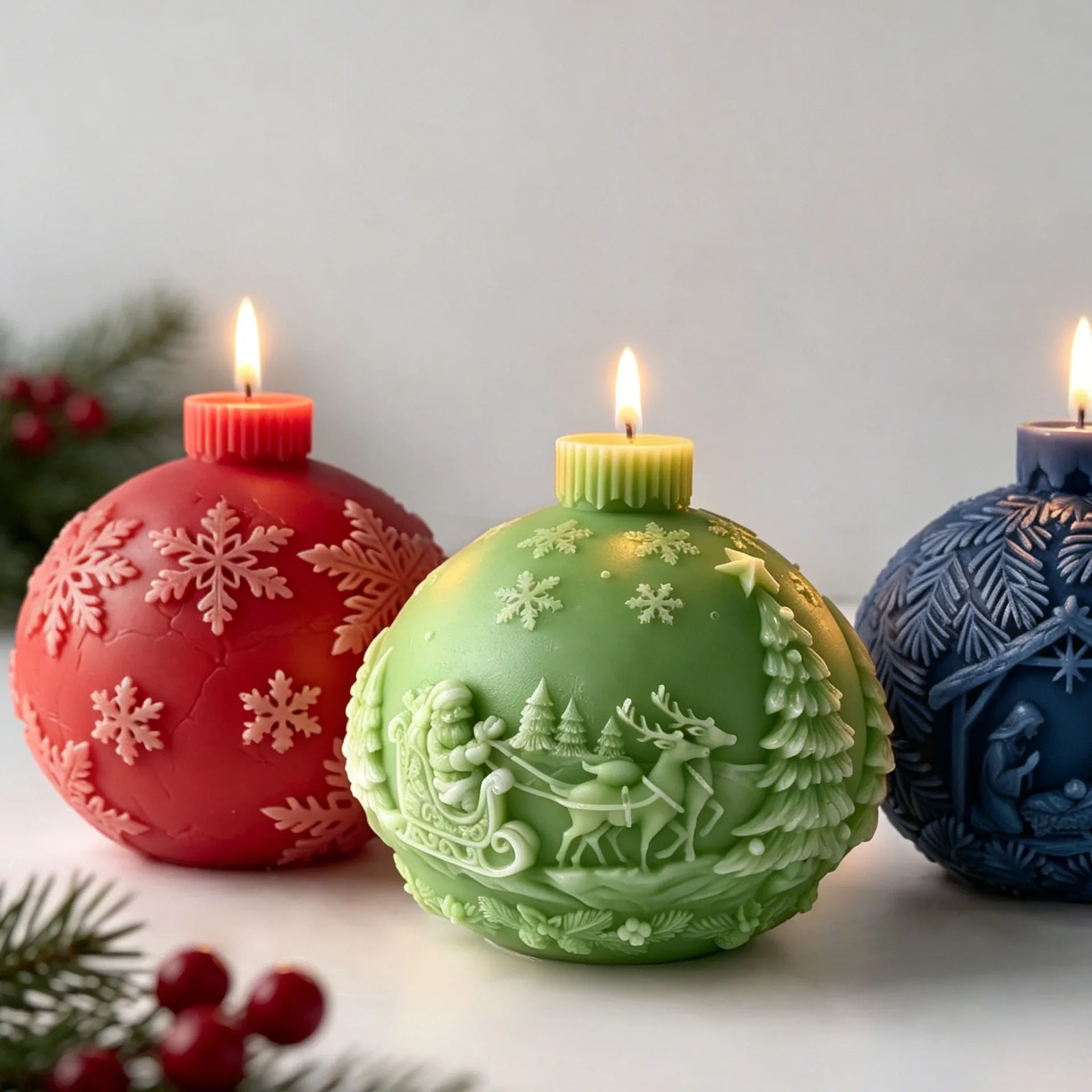 Candle Making Books For Beginners - Schneeflocken-Relief Weihnachtskugel Silikonform DIY Aroma-Kerzen Gips-Gießform