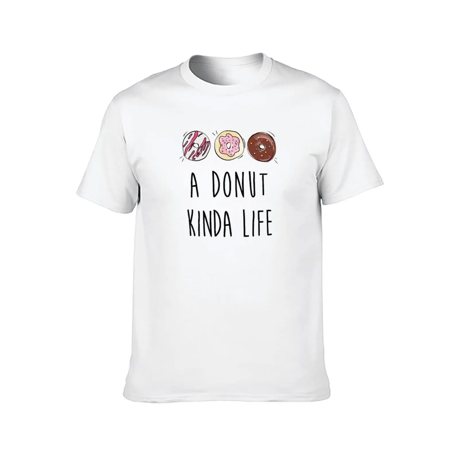 تي شيرت A Donut Kinda Life تي شيرت رجالي برسوم جرافيك تي شيرت للرجال من القطن الناعم