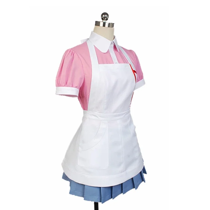 Danganronpa Mikan tsukiki costume cosplay carnevale di Halloween ultima infermiera costume divertente cafe cameriera uniforme per le donne