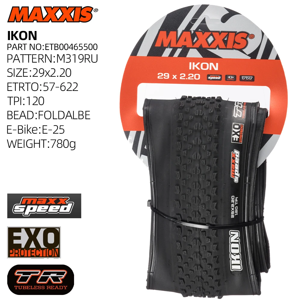 MAXXIS IKON XC MOUNTAIN BICYCLE TIRE OF MTB BIKE TYRE 26 27.5 29 INCHES 622 584 559 FOLDABLE