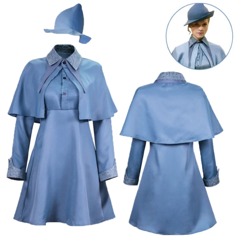 Kostium Cosplay de Fleur Isabelle Delacour pour Enfant et Adulte, Uniforme Sвde l'École des Bol, Robe Trempée, Anime Halloween