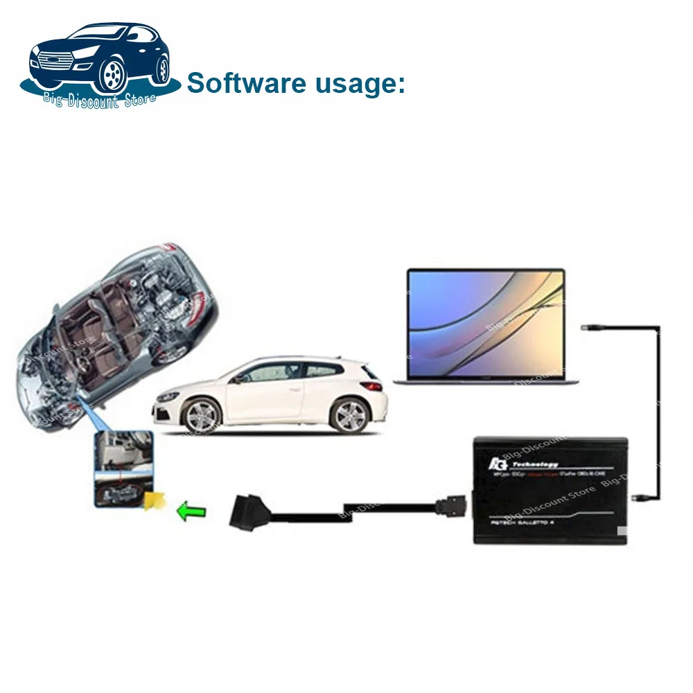 Programmer Tool Fgtech Galletto V54 0475 4 Master Support B-DM Full Functions for  fg tech V54 ECU Chip Tuning OBD2