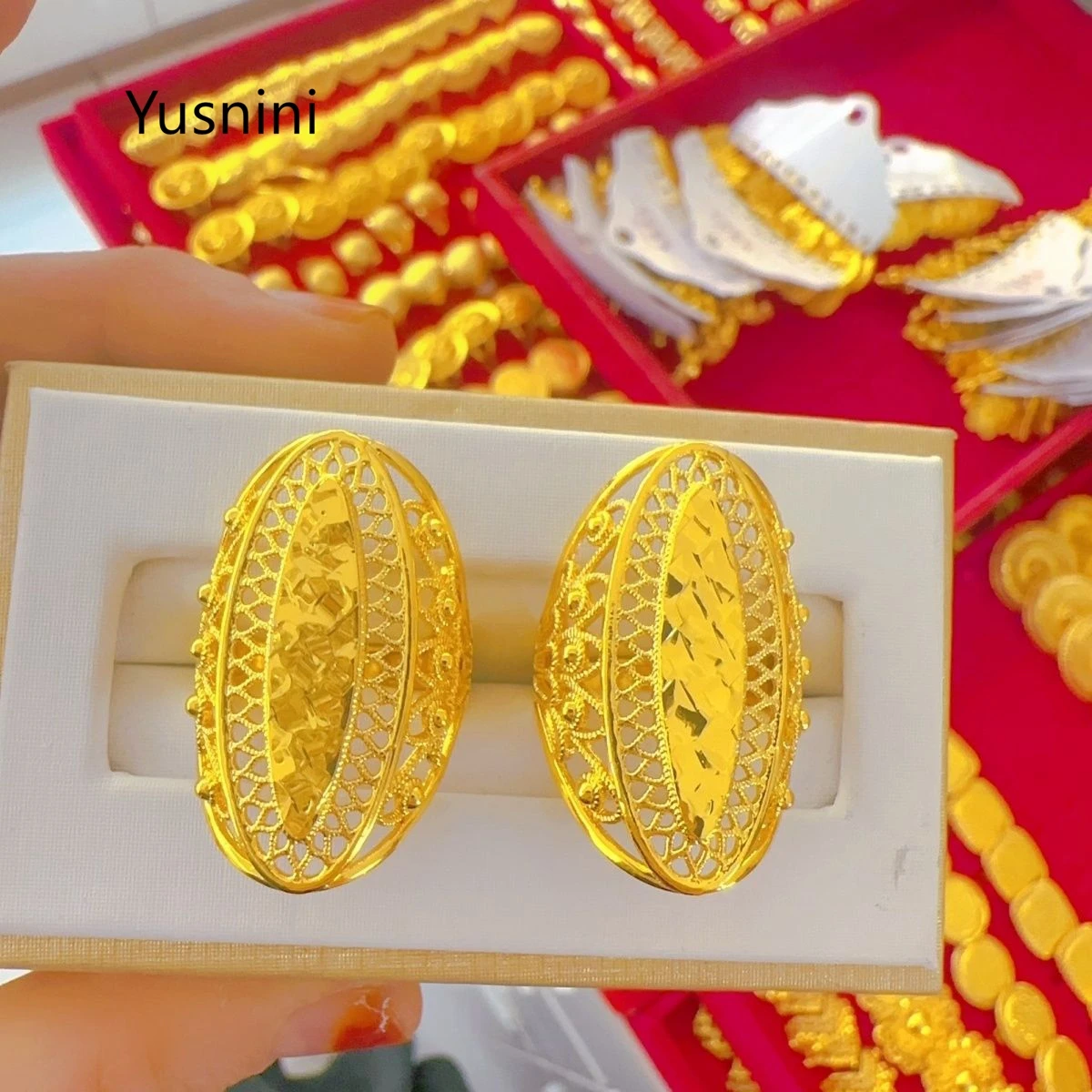 Dubai Women's 24K Gold Plated Ring Adjustable Ring Wedding Couple Jewelry Gift Ethiopia  YY10986