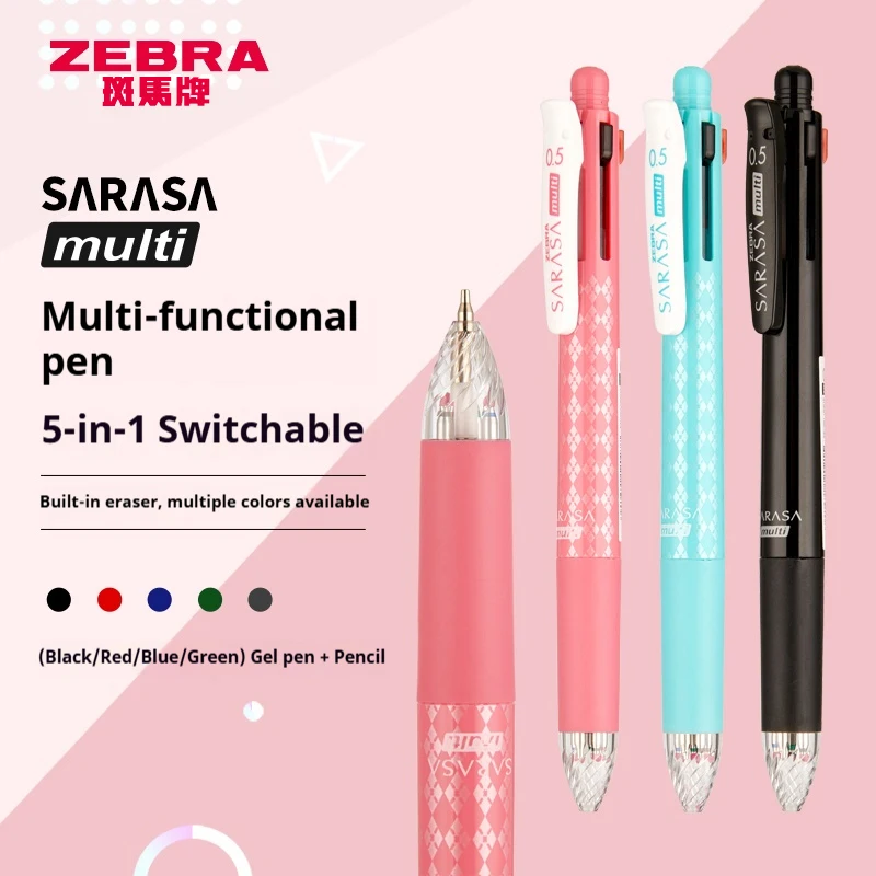 

ZEBRA J4SA11 4-цветная мультиручка (черный/красный/синий/зеленый) + 0,5 механический карандаш универсальная шариковая ручка для школы, делать заметки, планировщика