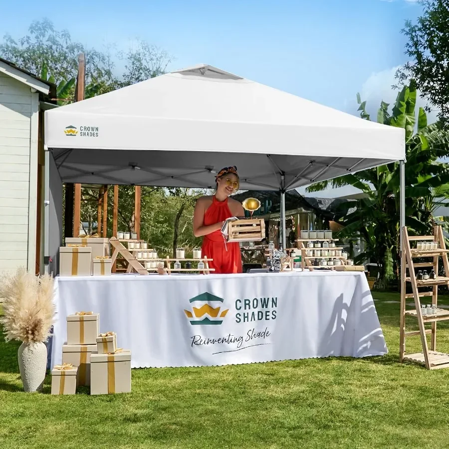 Pop Up Canopy with 1 Side Wall, Beach Canopy Tent, White