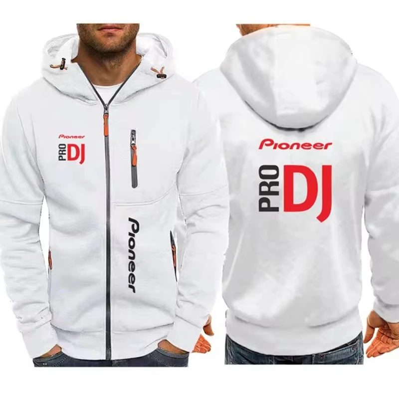 

DJ Pioneer PRO 2024 Men's New Long Sleeves Fashion Zipper Hoodies Sweatshirts Printed Fleece Casual Harajuku Jackets Coats Tops