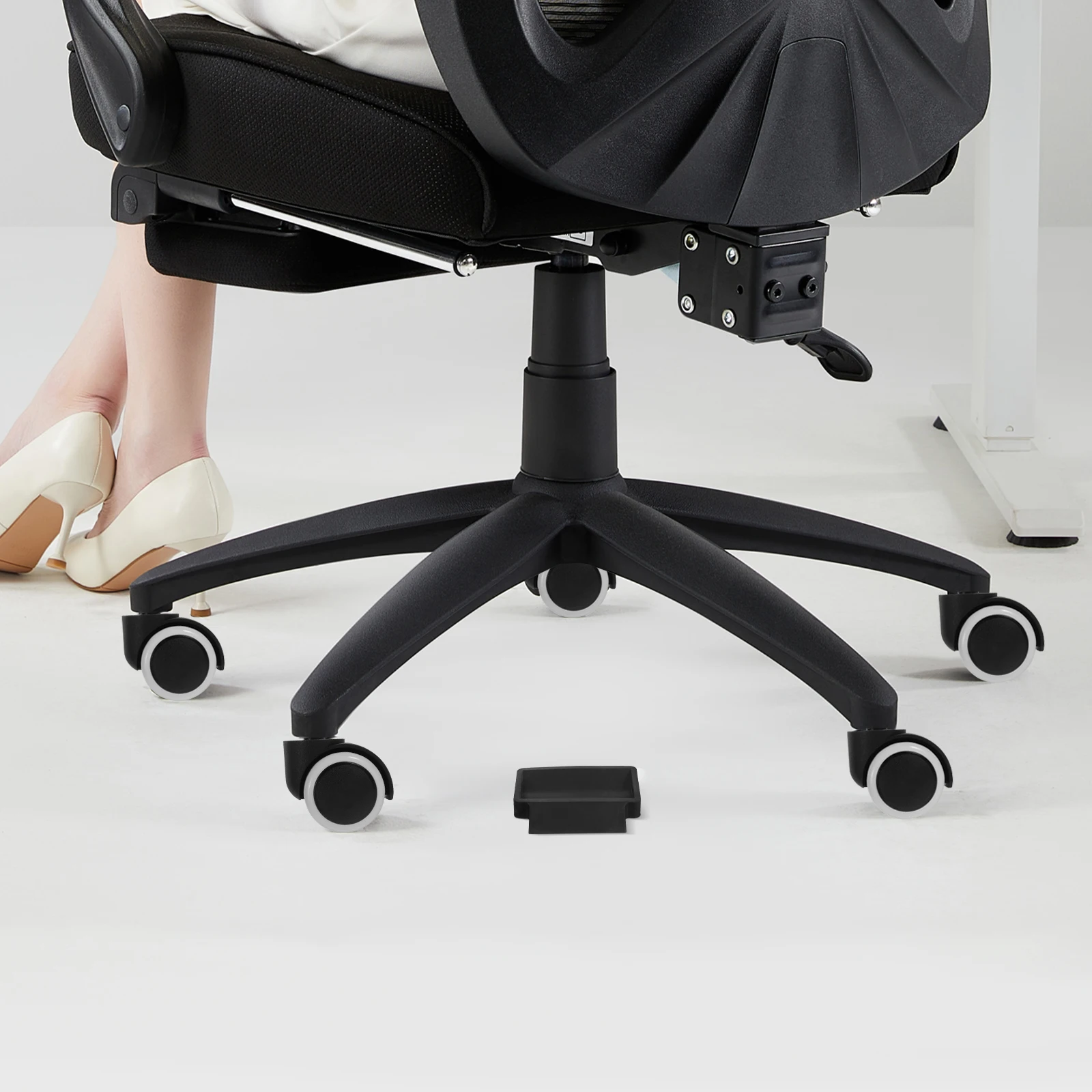 

4pcs Office Chair Wheel Stopper Antislip Durable Rubber Floor Protection Universal Fit For Hardwood Tiles Easy Install Executive