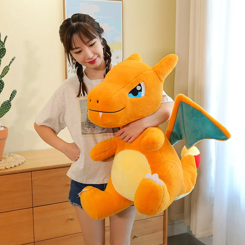 Juguete de peluche de Pokémon para niño, muñeco de dragón de ala grande, almohada suave Digital, regalo de cumpleaños