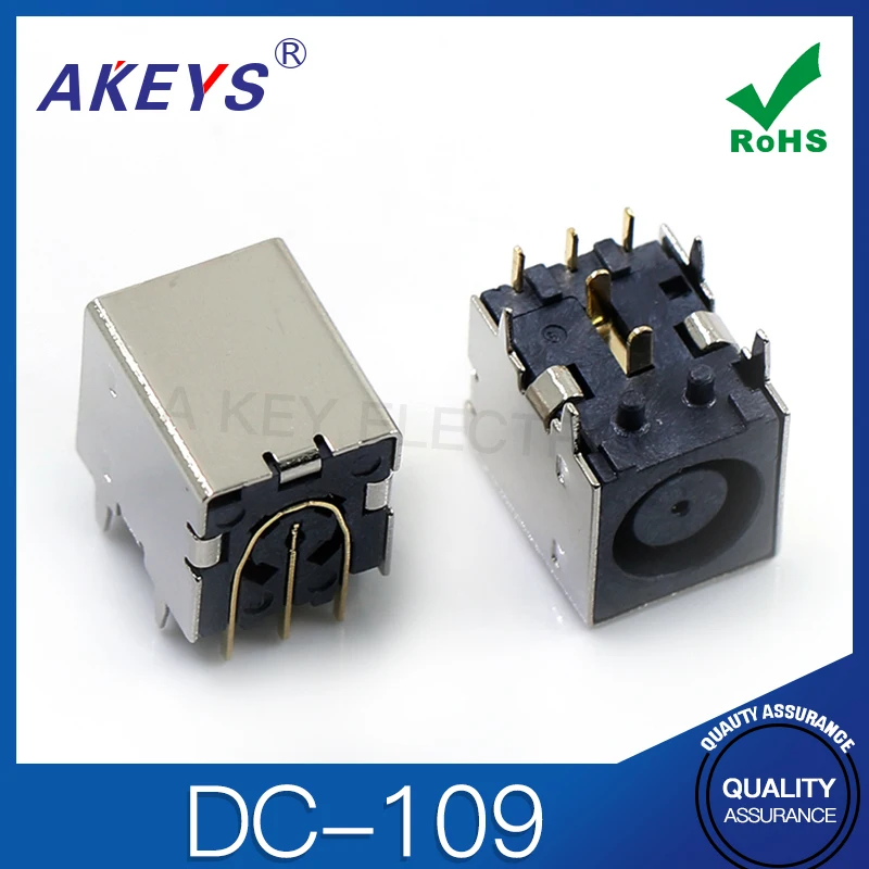 5pcs DC Female DC-102 Horizontal Five Pin Plug-in 12.3 * 10 Laptop Power Socket Gold Plated Interface DC-093