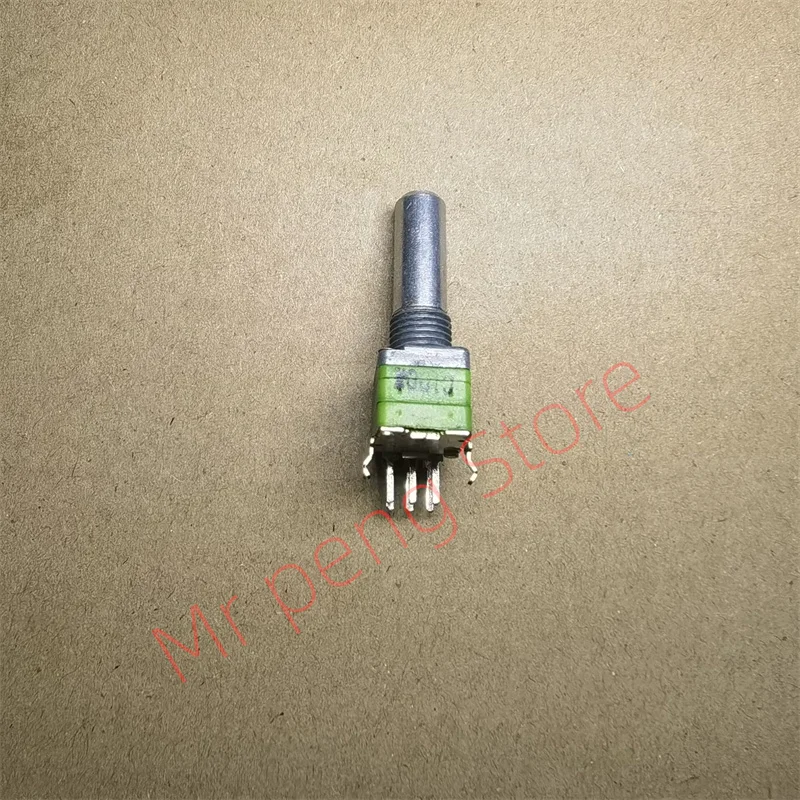 1pcs Taiwan production R09 type precision potentiometer, double C100K logarithmic step, handle shaft length 20MM