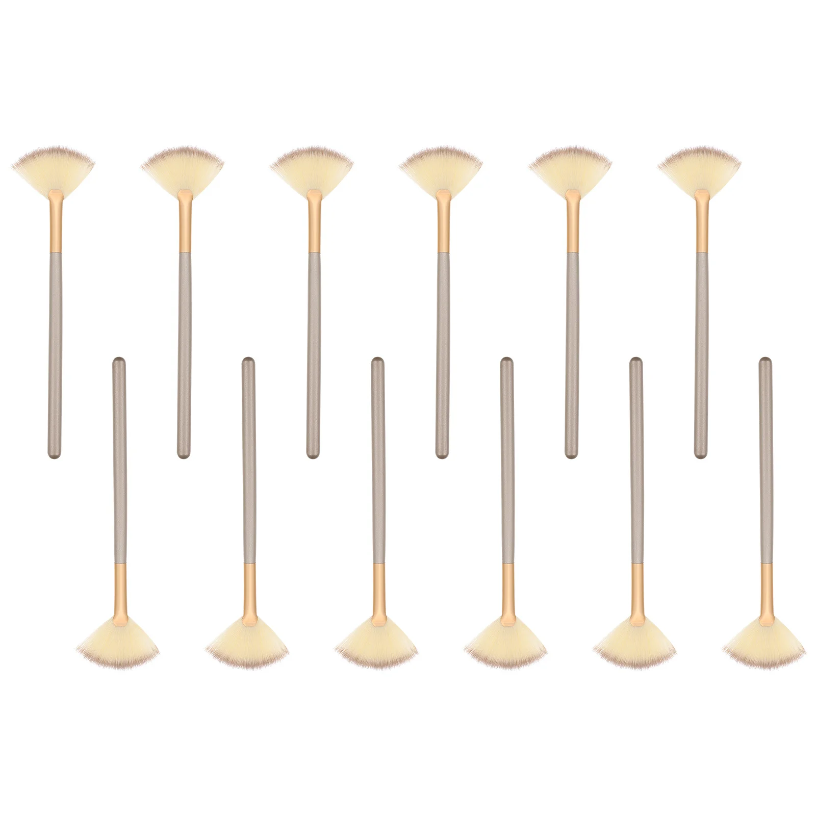 12 قطعة قسط العناية بالبشرة قضيب فرشاة قابلة لإعادة الاستخدام قناع الوجه أداة مقاومة درجات الحرارة العالية سهلة التنظيف صالون تجميل النساء على شكل مروحة #4