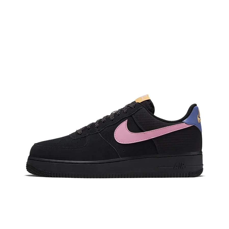Nike Air Force 1 07 LV8 2 Cow Leather Comfortable Low top Skateboard Shoes Unisex Black Pink CD0887-001