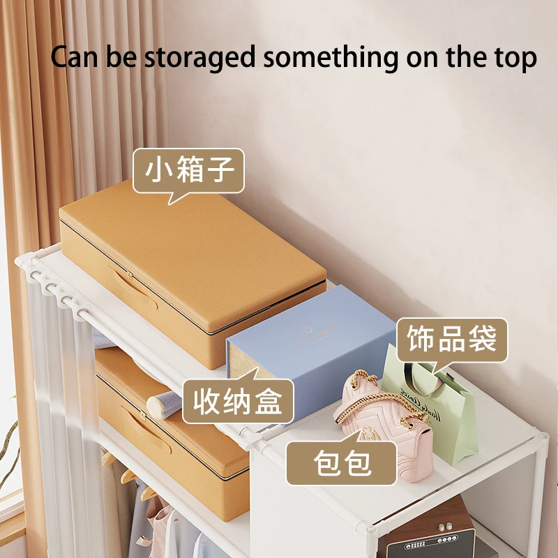 Simple Storage Wardrobe Dust Proof Wardrobe Dormitory Steel Frame Dormitory Combination Simple Modern Storage Rack Cabinet