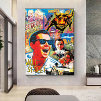 The Wolf of Wall Street Classic Graffiti Art Movie Poster Prints Modern Home Decor Canvas Painting Living Room Decorative Murals