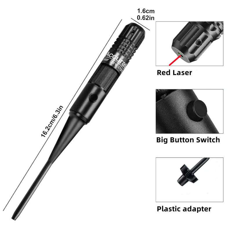 Tactical Universal Red Green Laser Bore Sight Kit 12 Adapters .177 .22 to 12GA Laser Collimator Boresighter