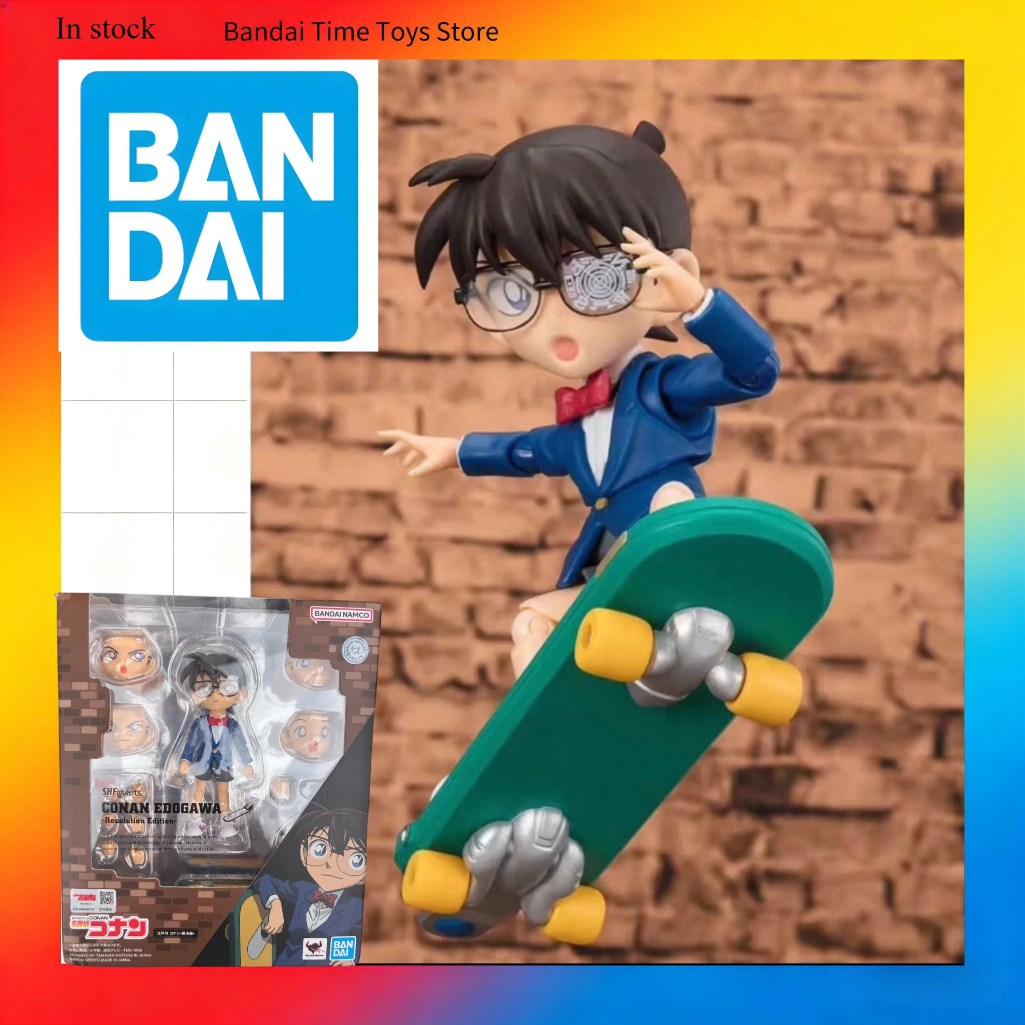 

【In Stock】Bandai SHF Detective Conan Edogawa Conan Solution Chapter Bleach Elementary School Student Action Figure Anime Model