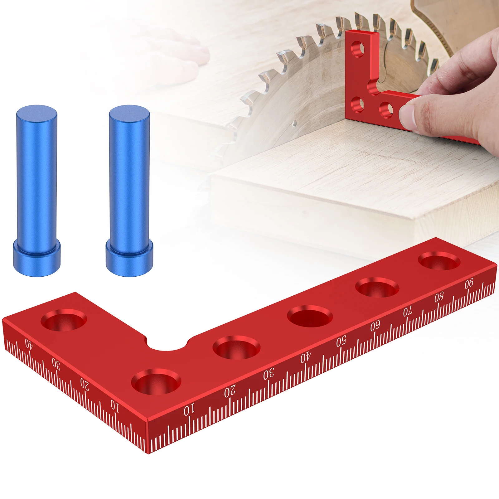 

Инструмент для поиска центра малых квадратов 90 ° Миниатюрный угломер из алюминиевого сплава для разметки, инструмент для разметки углов и кромок