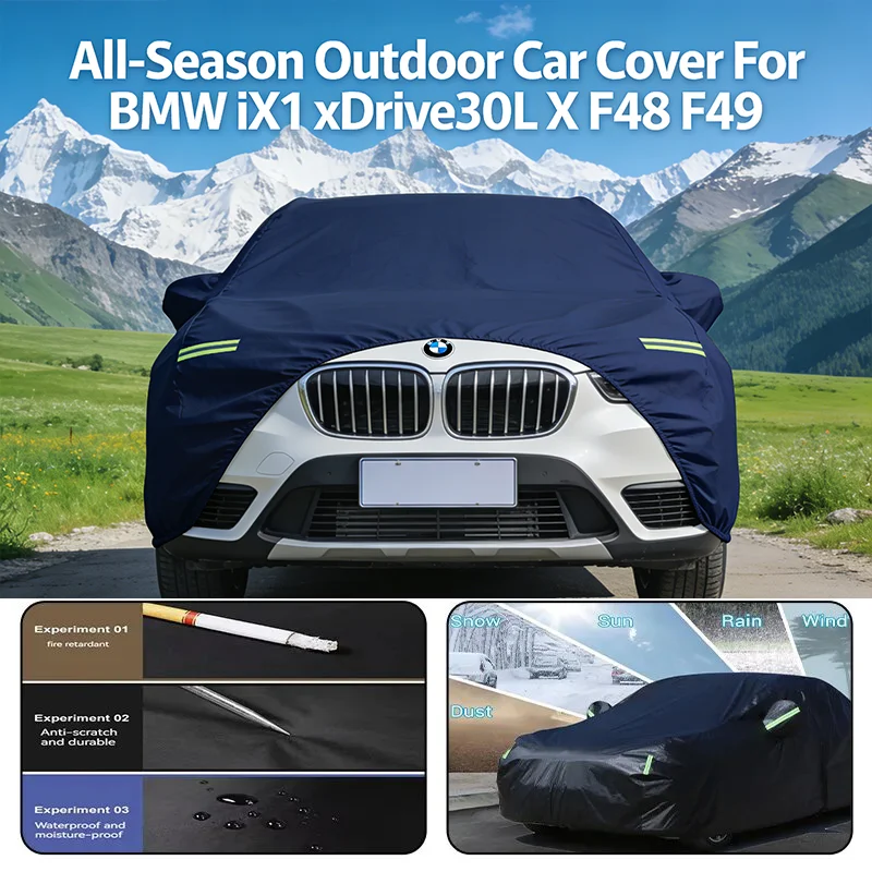 

For BMW iX1 xDrive30L X F48 F49 Outdoor Protection Full Car Covers Snow Cover Sunshade Waterproof Dustproof Exterior