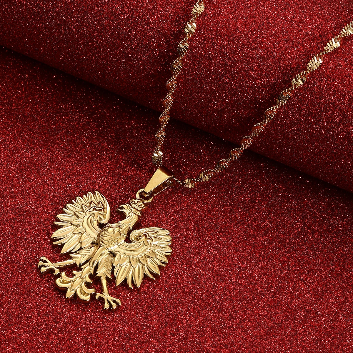 Poland Symbol Eagle Pendant Necklaces For Women