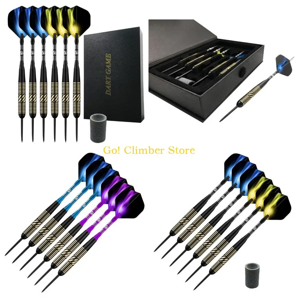 

Q84C 6pcs 23 Грамс дартс с алюминиевыми валами, латунными бочками, стальным наконечником и полетом для домашних животных