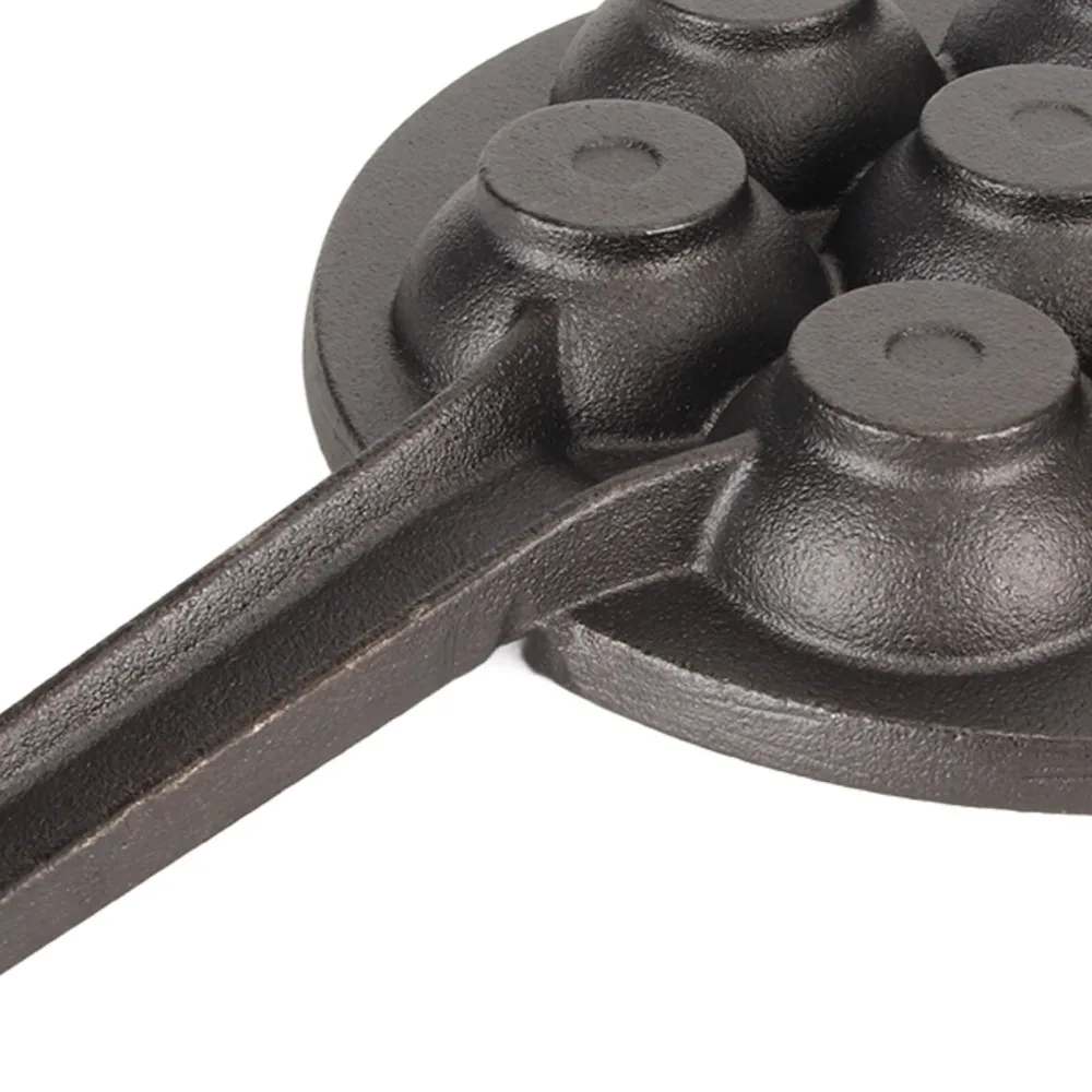 Cast Iron Takoyaki Pan 2.17in Diameter Nonstick Aebleskiver Pan Deepened Enlarged Easy To Clean Takoyaki Maker
