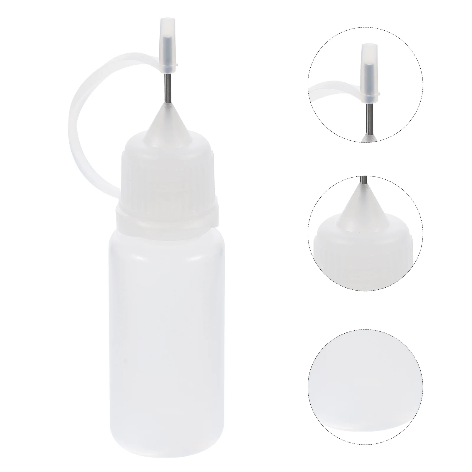 10 Pcs Pill Bottle Needle Tip with Precision Glue Applicator Pointed Mouth White